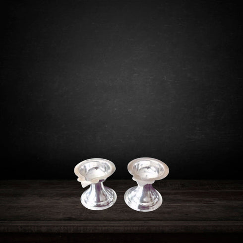 Pure Silver Plain Pair Diyas 20g